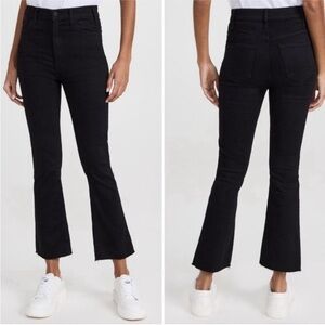 MOTHER The Hustler Ankle Fray Jeans Size 28 Black Not Guilty
